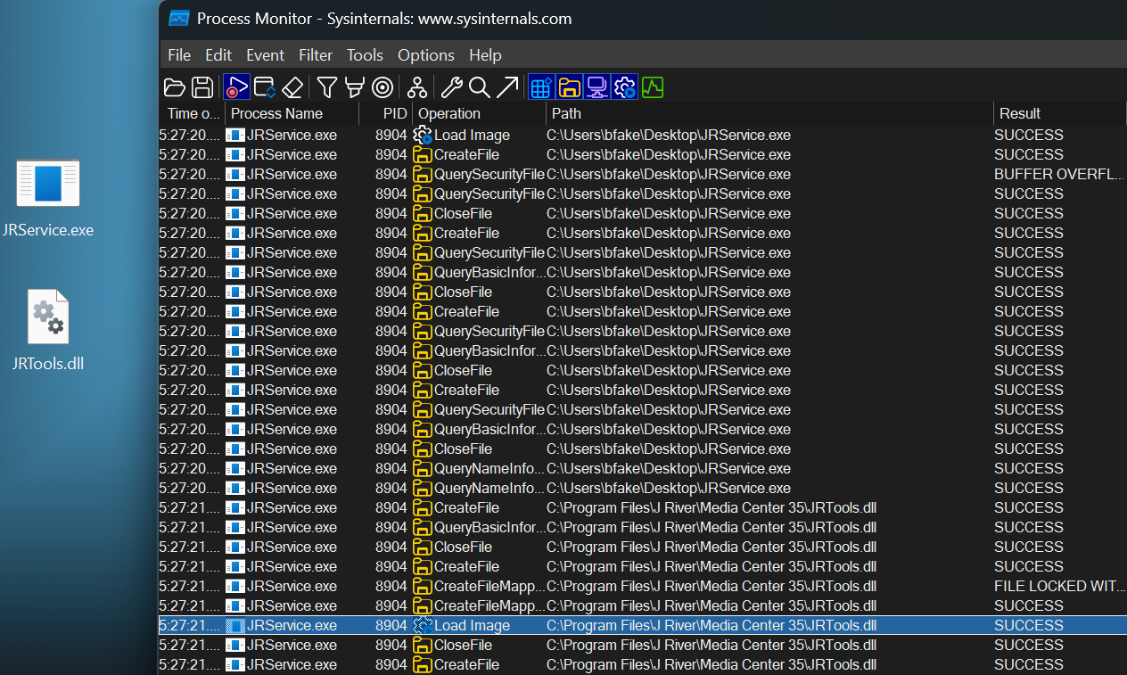 Still trying to load in the original DLL