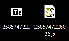 The two files, .js extracted from .zip