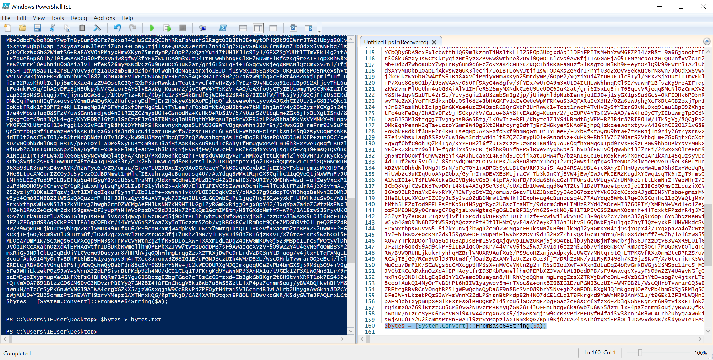 ISE base64 decode