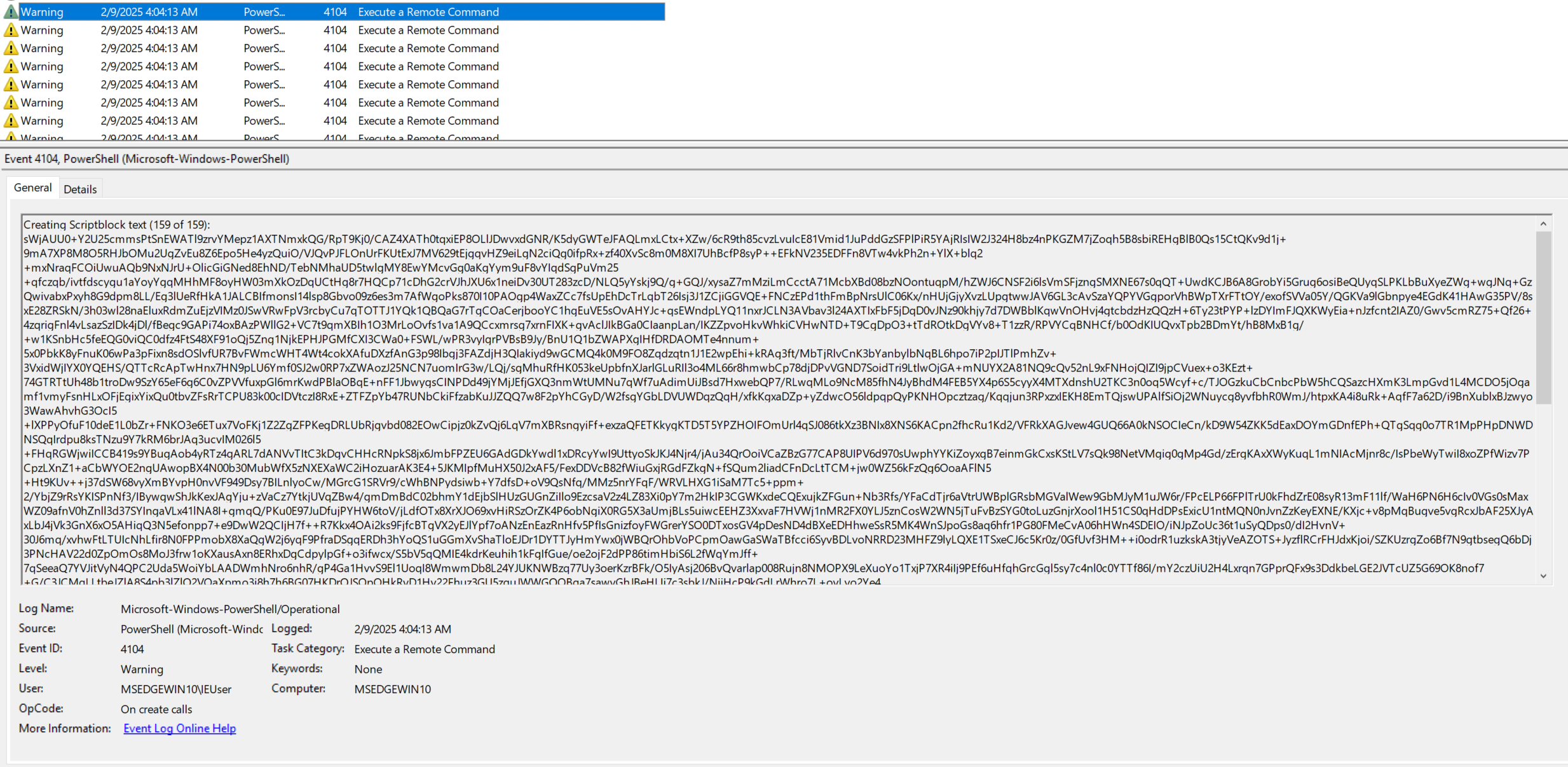 ScriptBlock logging