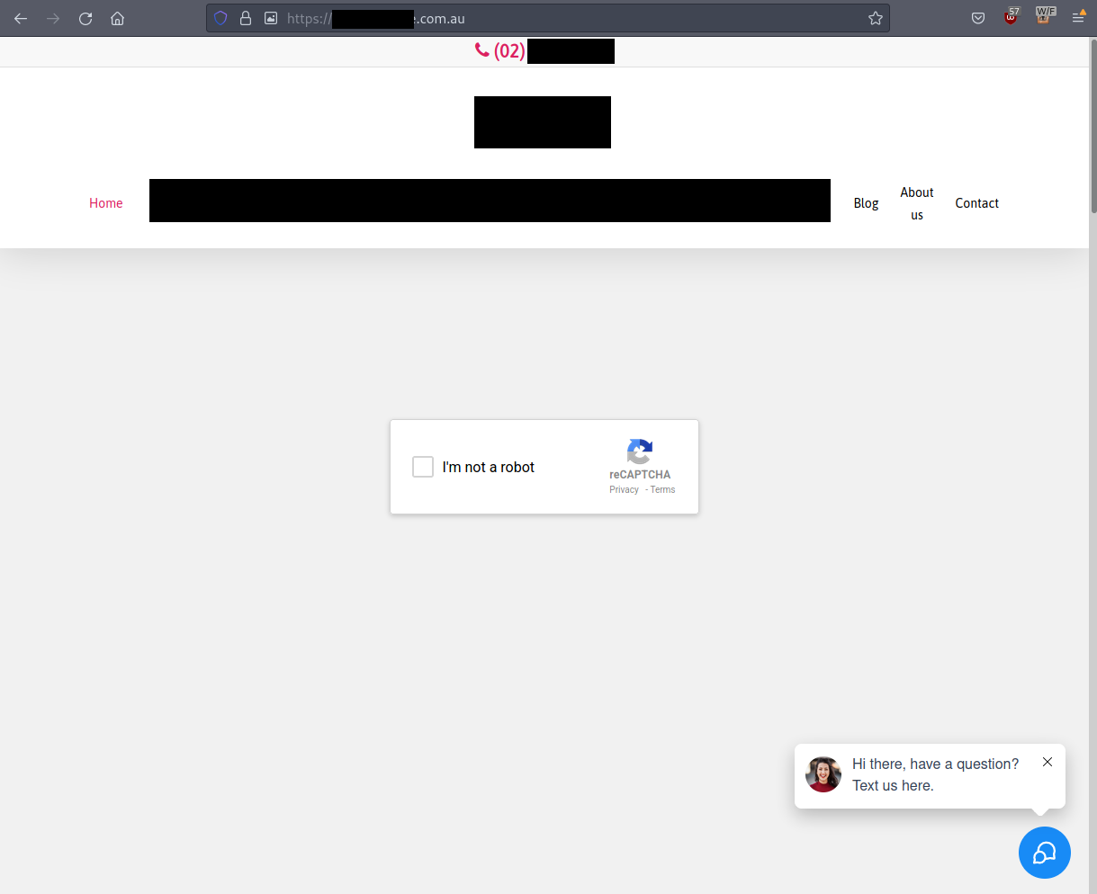 Compromised website